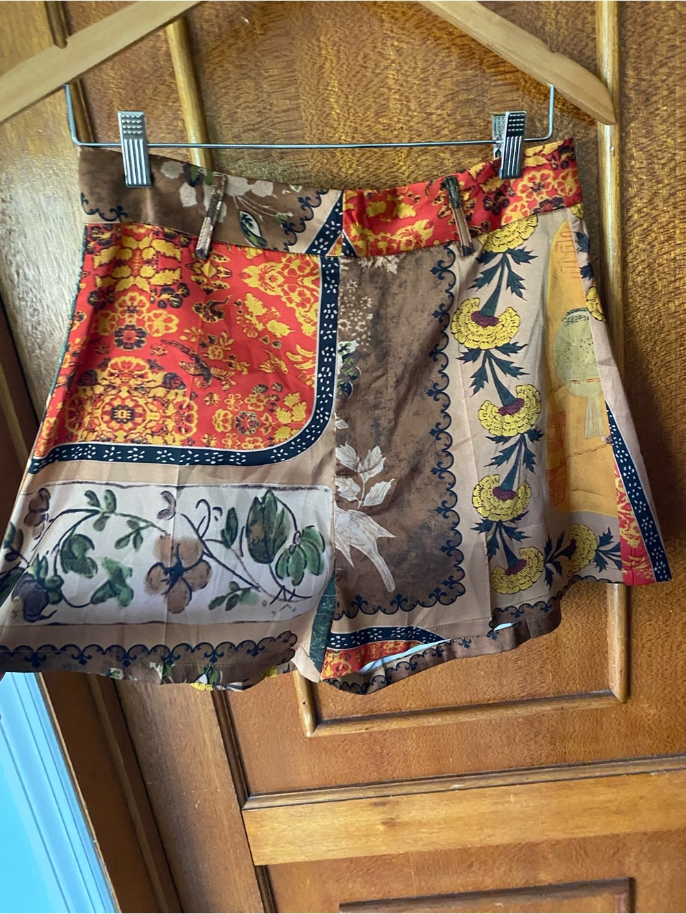 Micas Boho silk Patchwork Women's Shorts